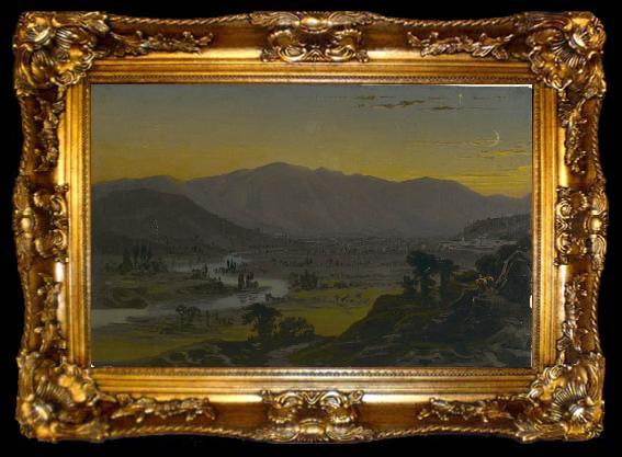 framed  William Trost Richards River Valley in the Moonlight, ta009-2